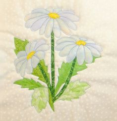 applique daisy flower block pattern. 1 of more than 55 flower blocks by Ruth Blanchet Common Flowers, Flower Applique Patterns, Daisy Quilt, Flower Quilt Patterns, Butterfly Quilt, Quilt Block Patterns Free, Flower Quilts, Applique Quilt Patterns, Quilt Care