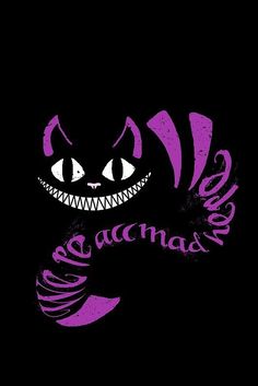 an image of a cat with fangs on it's face and the words macama written in purple ink