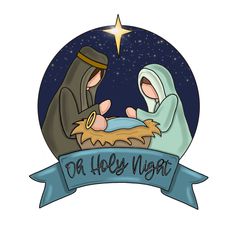 a nativity scene with two baby jesus in the manger, and a star above it