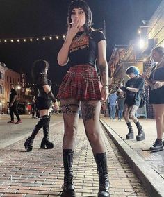 Alt Outfits, Estilo Punk, Looks Black, Punk Outfits, Grunge Goth