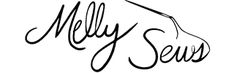 the words melly sewn are written in cursive writing