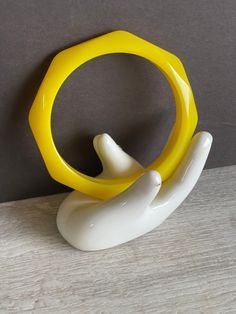 This is a gorgeous octagon bangle made of bright yellow bakelite. It has no mold marks (unlike modern plastic) and has been hot water tested.   The bangle is in excellent condition. Bakelite Bangles, Bangles Making, Vintage Yellow, Bright Yellow, Bangle Bracelet, Hot Water, Bangle Bracelets, Jewelry Bracelets, Bangles