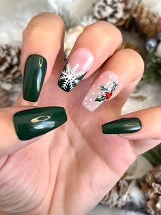 Christmas Nails 2023, Christmas Tree Nails, Ballet Nails, Tree Nails, Holiday Nail Designs, Christmas Nail Art Designs, Nails 2023