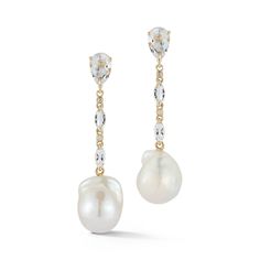 14kt Baroque Pearl Dusters– MATEO Elegant Marquise Gold Bridal Earrings, Elegant Gold Marquise Bridal Earrings, Luxury Briolette Pearl Earrings, Luxury Pear-shaped Pearl Earrings, Luxury Briolette Pearl Drop Earrings, Classic Baroque Pearl Earrings For Formal Occasions, Classic Formal Baroque Pearl Earrings, Formal Baroque Pearl Earrings, Luxury Baroque Pearl Earrings For Formal Events