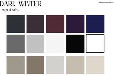 the color scheme for dark winter neutrals