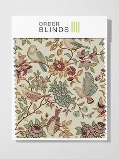 an image of a book with birds and flowers on the cover, which reads order blinds