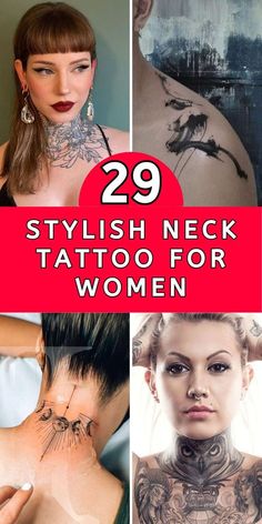 the top 20 stylish neck tattoos for women