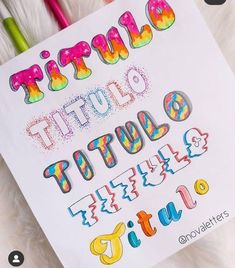 Notes Ig, Bullet Journal Cover Ideas, Hand Lettering Art, Hand Lettering Alphabet