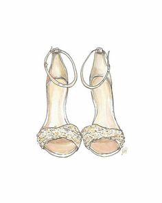 a drawing of a pair of high heeled shoes