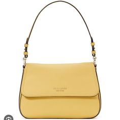 Item #20250283 From Kate Spade New York, The Hudson Pebbled Leather Medium Convertible Flap Shoulder Bag Features: Pebbled Leather Zip-Top Closure Interior: Zip Pocket & Slip Pocket Exterior: Back Slip Pocket Approx. 7.9" X 11" X 4.3" Bag; 9" Handle Drop; 22.5" Strap Length Classic Yellow Textured Leather Bag, Classic Yellow Shoulder Bag With Soft Leather, Classic Yellow Soft Leather Shoulder Bag, Yellow Textured Leather Travel Bag, Spring Yellow Leather Shoulder Bag, Yellow Leather Shoulder Bag For Spring, Spring Yellow Leather Bags, Yellow Leather Bag For Spring, Chic Yellow Textured Leather Bag