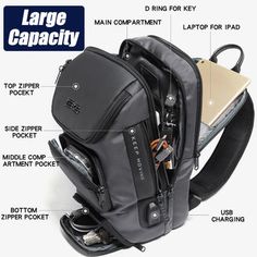 Discover the new selection of Men’s Bag at Omffiby. Find your perfect fit and get free shipping on all orders. Waterproof Crossbody Bag, Tas Bahu, Usb Design, Daypack Backpack, Day Bag, Shoulder Messenger Bag, Chest Bag, Casual Backpack, Power Bank