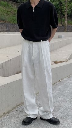 Upgrade your look with these sleek and minimal outfit ideas for men. 💼✨ #MinimalistWardrobe #MensFashionInspo @centclo_official Korean Pants Outfit, Blue Outfit Men, Street Fashion Men Streetwear, Upgrade Your Look, Minimal Outfit