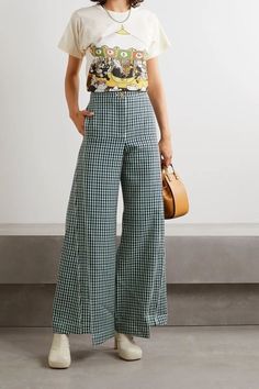 Checkered Pants, Look Retro, Looks Style, Outfit Casual, Outfits Casuales, Lanvin, Get Dressed