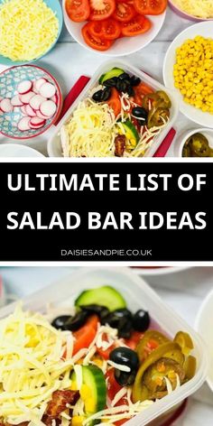 salad bar Salad Bar Luncheon Ideas, At Home Salad Bar In Fridge, Salad Bar For Wedding, Home Salad Bar Ideas, At Home Salad Bar, Fridge Salad Bar, Salad Bar Ideas Party, Salad Bar Ideas Buffet, Salad Bar Design