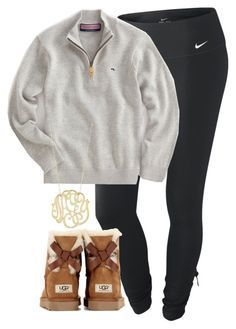 "{}" by whitegirlsets ❤ liked on Polyvore featuring NIKE, Vineyard Vines and UGG Australia Ugg Boats, Cozy Things, College Outfits Winter, Fall College Outfits, College Outfits Summer, Boating Outfit, Legging Outfits, Lazy Day Outfits, Lazy Outfits