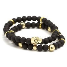 Create your own stretch bracelets with this LaurDIY Black Gold Stretch Bracelet Mini DIY Kit. This kit features a gold skull and matte black beads. LaurDIY Mini Kits are perfect for gift-giving! Size: one size.  Gender: unisex.  Age Group: adult. Turquoise Wrap Bracelet, Gold Stretch Bracelet, Diy Jewelry Kit, Mini Diy, Bracelet Kit, Gold Skull, Jewelry Making Kit, Bracelet Kits, Jewelry Kits