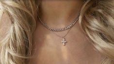 "2mm Thick chain necklace,Cross necklace,Halo Chain Choker,Layering necklace,Unique necklace,Bridesmaid gift,Birthday gift, cross necklaces -------------------------------------------------- 16\" long ------------------------------------------------- Check out our Dewdrops choker here ! https://www.etsy.com/listing/498841652/dew-drops-chokerdainty-chain-choker?ref=listing-shop-header-0 Check out our Chevron Disc choker here ! https://www.etsy.com/listing/461794080/chevron-tattoo-choker-chevron-c Trendy Cross Necklace With Adjustable Chain, Trendy Cross Chain Necklace, Trendy Cross Pendant Jewelry Gift, Delicate Chain Cross Necklace For Gift, Trendy Cross-shaped Jewelry With Adjustable Chain, Delicate Cross Chain Necklace Gift, Gift Cross Chain Necklace With Delicate Chain, Gift Cross Necklace With Delicate Chain, Cross Shape Charm Necklace With Chain As A Gift