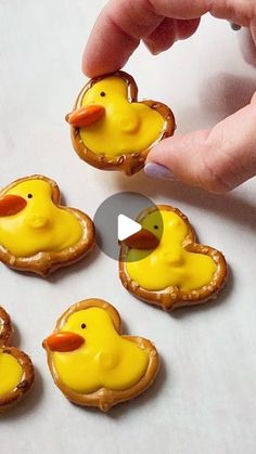 there is a video showing how to make cookies with icing and rubber duckies