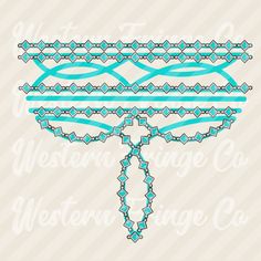 a blue and white ornamental design with the words western village co in it's center