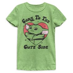 Offers Welcome! Bundle & Save! Super Cute Baby Yoda Green T-Shirt From The Online Disney Store! Brand New, This Super Soft Heathered Green Tee Features An Adorable Grogu Inviting You To “Come To The Cute Side”! Bought As A Birthday Gift But It Didn’t Fit The Recipient. Brand New, No Tags Since These Tees Are Printed Upon Purchase (Noted From The Disney Website). Green Heart Shirt, Grogu Cute, The Mandalorian Grogu, Mandalorian Grogu, Mandalorian Armor, Star Wars Tees, Star Wars The Mandalorian, Star Wars Inspired, Green Baby