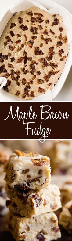 maple bacon fudge is an easy dessert that's ready to be eaten