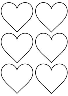 four hearts cut out in the shape of heart shapes