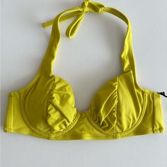 Nwt* Never Worn And In Perfect Condition. Lime Colored, Padded, Ruffled, Underwire Bikini Top Size 34 B From Shade & Shore. Padded Push-up Swimwear, Summer Stretch Push-up Swimwear, Padded Sleeveless Swimwear For Summer, Underwire Halter Top For Sunbathing In Summer, Summer Halter Top With Underwire For Swimming, Underwire Halter Top For Sunbathing, Padded Halter Top For Summer, Underwire Halter Top For Summer Swimming, Solid Color Beach Tankini With Padded Cups