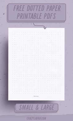 a white sheet of paper with the words free dotted paper printable