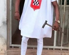 African Wear Men Clothing Kaftan African Men's wear | Etsy Africa Party, Men African Fashion, African Shirts For Men, Gay Outfit, Short Dress Styles, African Print Dresses