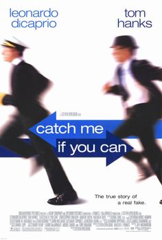 the cover of catch me if you can, with two men in suits and hats running