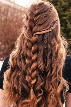 Princess Buttercup, Bohemian Hairstyles, Trending Hairstyles, Braids For Long Hair, Box Braids Hairstyles, French Braid, Long Curly Hair, Long Curly, Ombre Hair