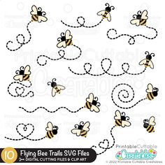 the flying bees svt files are available for use in crafts and papercrafting