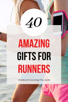 40 Amazing gifts for runners with an image of two people running Marathon Runner, Running Gifts, Gifts For Runners, Marathon Runners, Gifts For Sports Fans, Sports Lover