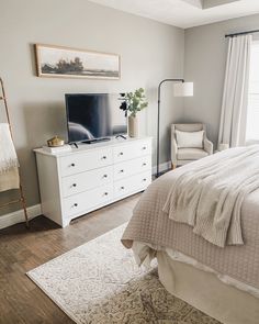 the bedroom is clean and ready to be used as a guest room for someone's guests