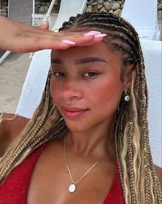 Hair Inspiration Brunette, Box Dreads, Beach Braids, Cornrow Ponytail, Hairstyles List, Competition Hair, Short Box Braids Hairstyles, Goddess Braids Hairstyles, Straight Blonde Hair