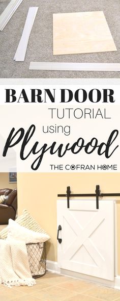 the diy barn door is being used to make a playroom for children and adults