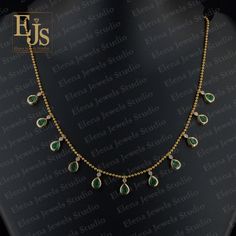 14K Yellow Gold Necklace, Gold And Diamond Necklace, Diamond And Gemstone Beautiful Neckalce, Diamond And Emerald Neckalce, Gift For Her:  NEMJ-892-EM Item : Necklace PUrity : 14k gold Gold Weight ; 9.854 Stone name: Emerald Stone wt: 2.180ct Diamond Wt- 0.400cts Size : 18 inch   Here Are Some Amazing Ways To Take Care Of Your Precious Diamond Jewelry. Always. * Apply lotion, cosmetics, hairspray, and perfume before dressing in jewelry. * When undressing, wipe each piece with a clean soft cloth Luxury Yellow Gold Emerald Necklace For Engagement, Luxury 22k Gold Emerald Necklace For Celebration, Luxury Yellow Gold Emerald Necklace For Festive Occasions, Luxury Hand-set Yellow Gold Emerald Necklace, Luxury Yellow Gold Emerald Necklace In Temple Style, Luxury Yellow Gold Emerald Temple Necklace, Gold And Diamond Necklace, 14k Yellow Gold Necklace, Wedding Jewellery Collection