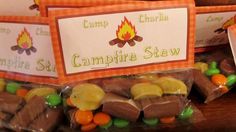 candy candies are wrapped in cellophane to look like campfire stews