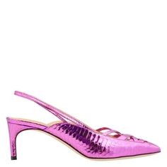 Giannico Ladies Heels. SKU: GI0230 60CP 3091 8057. Color: Fuchsia. Shoe Style: Slingbacks. SoleMaterial: Leather. Giannico Fuchsia Amelia 60 Python Slingback Pumps. The Amelia pumps by Gisnnico features a metallic snake detail, elasticated slingback strap, crossover strap at the toe, pointed toe, branded footbed and stiletto heel. Made in Italy. Please visit the brand website for sizing information. Size: 7.  Color: Red.  Gender: female.  Age Group: adult. Pink Slingback Pumps With Pointed Toe And Heel Strap, Pink Pointed Toe Slingback Pumps With Heel Strap, Pink Slingback Pumps With Heel Strap, Pink Low Heel Slingback Pumps For Evening, Pink Slingback Pumps With Heel Strap For Spring, Pink Ankle Strap Slingback Pumps For Evening, Chic Pink Slingback Pumps With Round Toe, Chic Pink Round Toe Slingback Pumps, Pink Slingback Pumps With Round Toe And Heel Strap