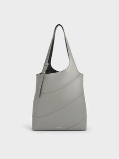 Grey Trin Tote Bag | CHARLES & KEITH Grey Outfit, Charles Keith, Christmas 2024, Cloth Bags, Light Grey, Gray Color, To Start, Pouch, Exterior