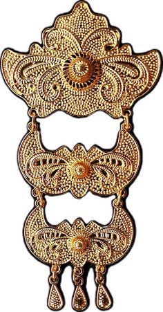 Traditional Formal Brooch With Intricate Design, Traditional Brooch Jewelry For Party, Traditional Party Brooch Jewelry, Traditional Party Jewelry With Brooch, Traditional Gold Filigree Brooches, Elegant Gold Brooches For Festive Occasions, Brooches, Indonesia, Ships