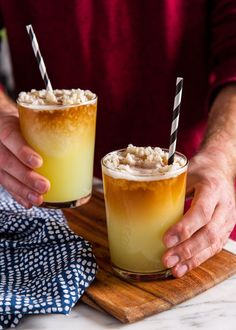 Frozen Dark and Stormy - Delish.com Dark And Stormy, Rum Cocktails, Rum Drinks, Rum Cocktail, Cocktail Drinks Recipes, Classic Cocktail, Drinks Alcohol Recipes