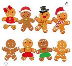 a group of gingerbread men and women