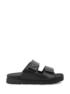 Gender: Men Brand: PRADA Product Name: Strap Leather Sandals Black Balaan Code: 94258528 Color: black Composition: Calfskin Leather 100% Origin: Italy Features: Flat Heels Rubber Sole Designer Style ID 2X3129 3LEM F0002