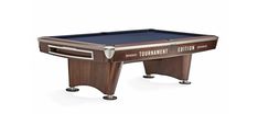 a pool table with the words tournament written on it