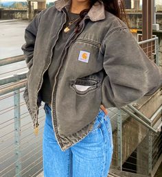 Thrift Inspo, Looks Country, Skandinavian Fashion, Fall 24, Carhartt Jacket, Cowgirl Outfits