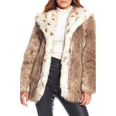 Find FABULOUS FURS Gold Fox Faux Fur Hooded Coat on Editorialist. Style a chic outfit with this realistic looking faux fur hooded coat. Attached hood Long sleeves Open front Faux fur construction Lined Faux fur shell: 63% acrylic, 25% modacrylic, 12% polyester/back: 100% polyester/lining: 100% polyester Dry clean Imported Model’s stats for sizing: 5’11” height, 32” bust, 24” waist, 34” hips. Hooded Mink-colored Faux Fur Outerwear, Hooded Outerwear With Faux Fur Trim, Fall Faux Fur Coat With Detachable Hood, Fall Faux Fur Hooded Coat, Fall Hooded Faux Fur Coat, Hooded Mink Outerwear With Faux Fur Trim, Hooded Faux Fur Outerwear With Trim, Hooded Faux Fur Coat With Trim, Chic Hooded Fur Coat With Faux Fur Trim