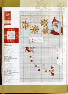 a cross stitch pattern with santa on it