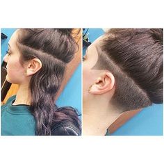 Undercut With Bob Haircut, Small Undercut Women Long Hair, Undercut Sidecut, Undercut Hair Designs, Short Hair Undercut