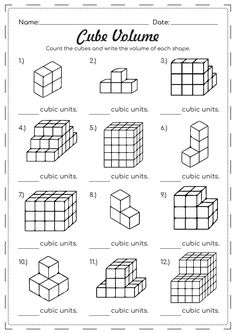 cubes and numbers worksheet